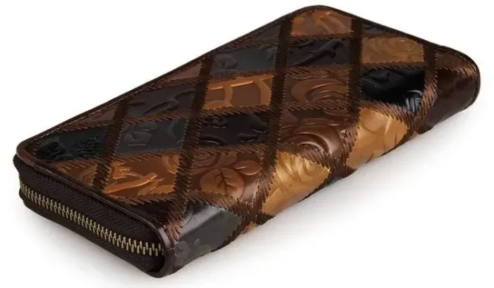 Кошелек женский Vintage 14348 на молнии Коричневый