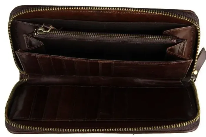 Кошелек женский Vintage 14348 на молнии Коричневый