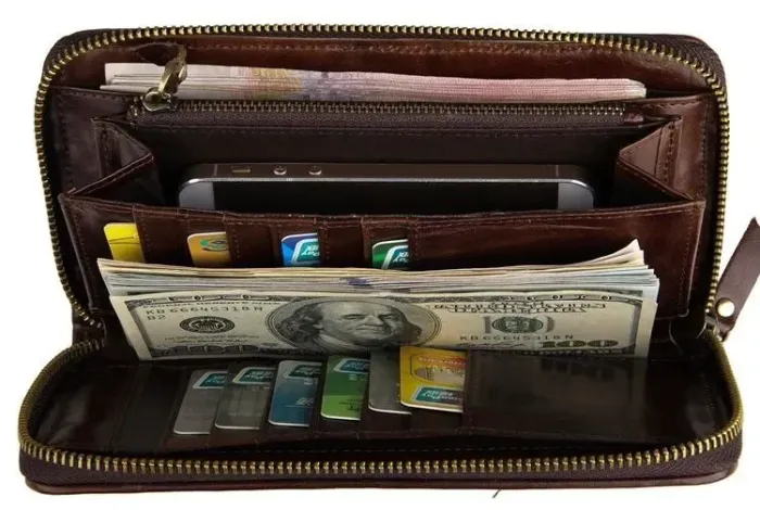 Кошелек женский Vintage 14348 на молнии Коричневый