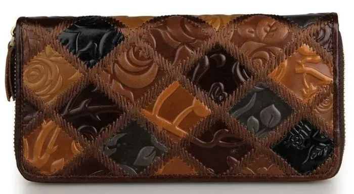 Кошелек женский Vintage 14348 на молнии Коричневый