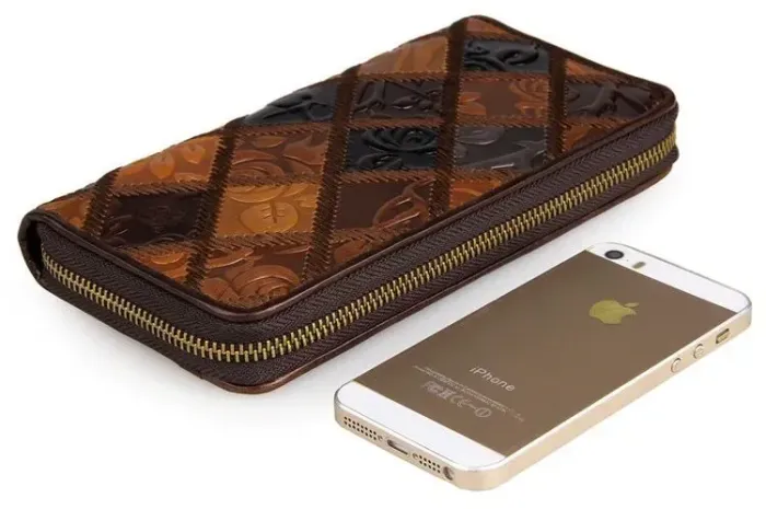 Кошелек женский Vintage 14348 на молнии Коричневый