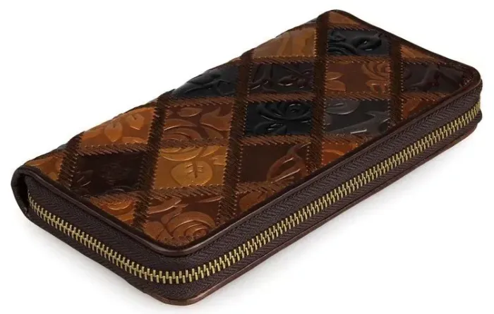 Кошелек женский Vintage 14348 на молнии Коричневый