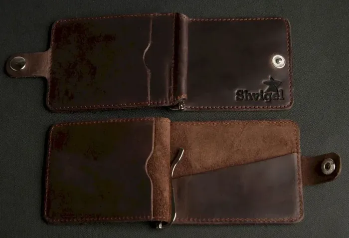 Затискач для купюр SHVIGEL 13786 Коричневий