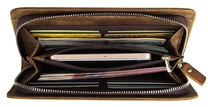 Чоловічий клатч Vintage 14366 шкіра під крокодила Коричневий