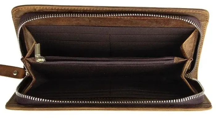 Чоловічий клатч Vintage 14366 шкіра під крокодила Коричневий