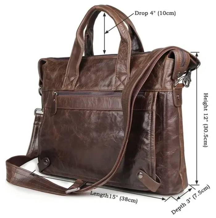 Сумка чоловіча Vintage 14368 Коричнева