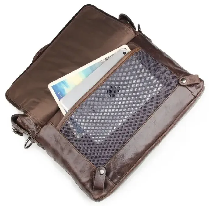 Сумка чоловіча Vintage 14368 Коричнева