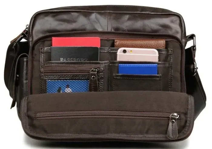 Сумка чоловіча Vintage 14369 Коричнева