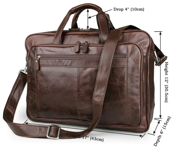 Сумка чоловіча Vintage 14371 для ноутбука 17 дюймів