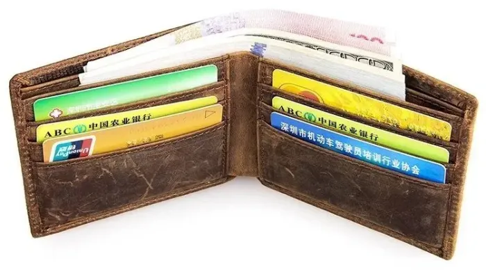 Гаманець чоловічий Vintage 14380 фактура шкіри під крокодила Коричневий