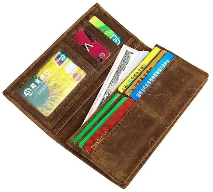 Купюрник чоловічий Vintage 14381 шкіряний Коричневий