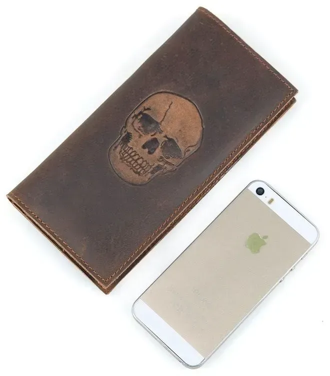 Вертикальний чоловічий гаманець із натуральної шкіри Vintage 14386