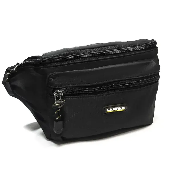 Сумка чоловіча на пояс нейлон Lanpad 83020 black