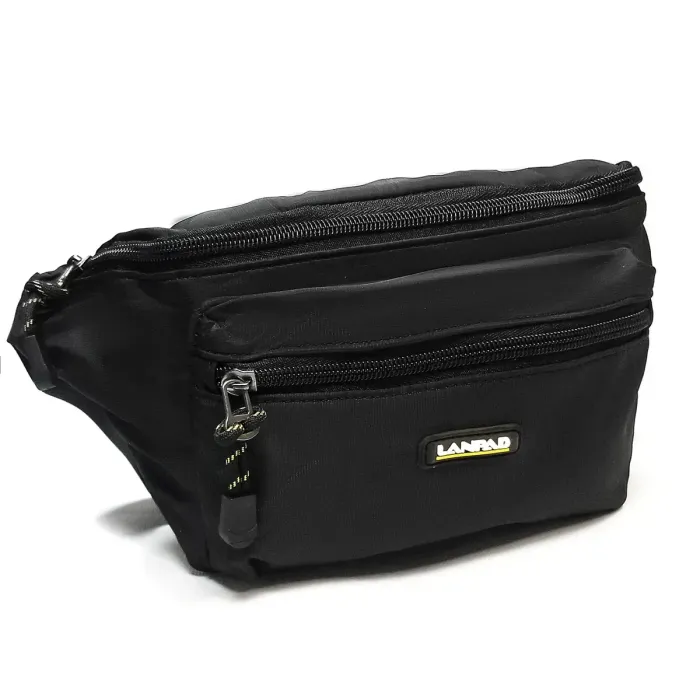 Сумка Мужская На пояс нейлон Lanpad 83020 black