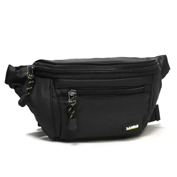 Сумка чоловіча на пояс нейлон Lanpad 83016 black