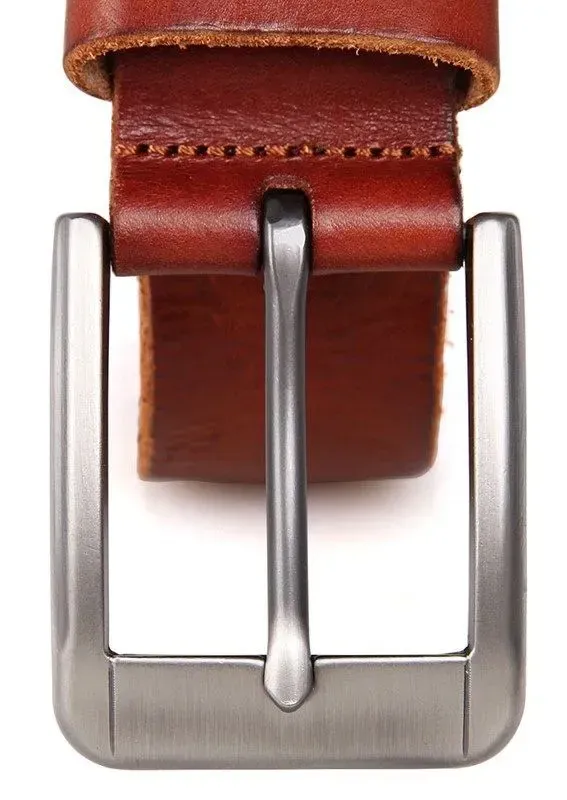 Чоловічий ремінь Vintage 14400 під джинси Коричневий