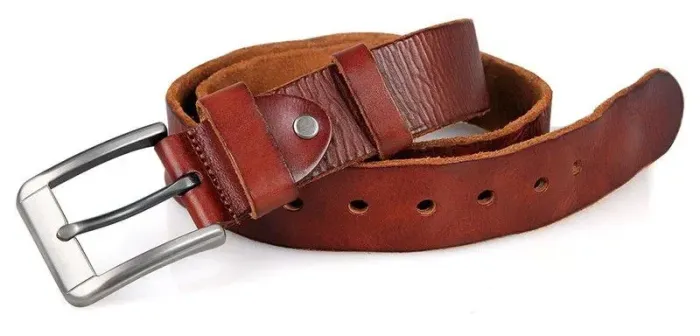 Чоловічий ремінь Vintage 14400 під джинси Коричневий