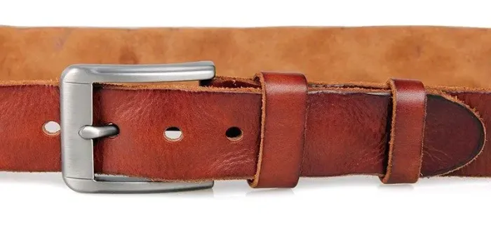 Чоловічий ремінь Vintage 14400 під джинси Коричневий