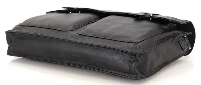 Сумка чоловіча Vintage 14401 шкіряна Чорна