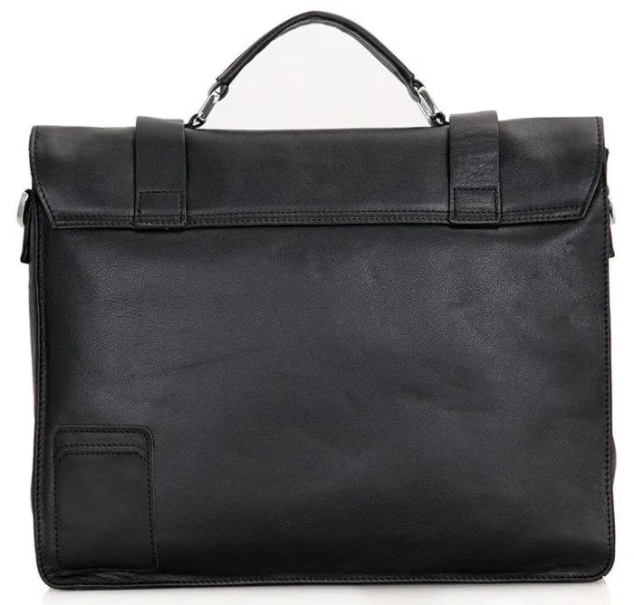 Сумка чоловіча Vintage 14401 шкіряна Чорна