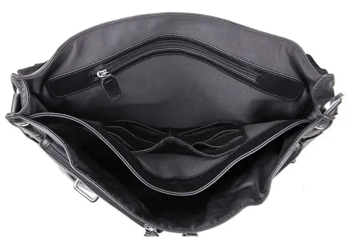 Сумка чоловіча Vintage 14401 шкіряна Чорна