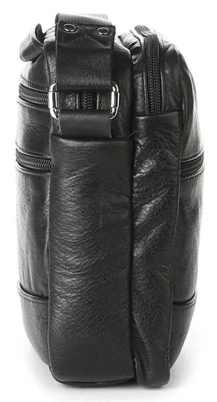 Сумка чоловіча SHVIGEL шкіряна 00926 Чорна