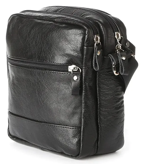 Сумка чоловіча SHVIGEL шкіряна 00926 Чорна