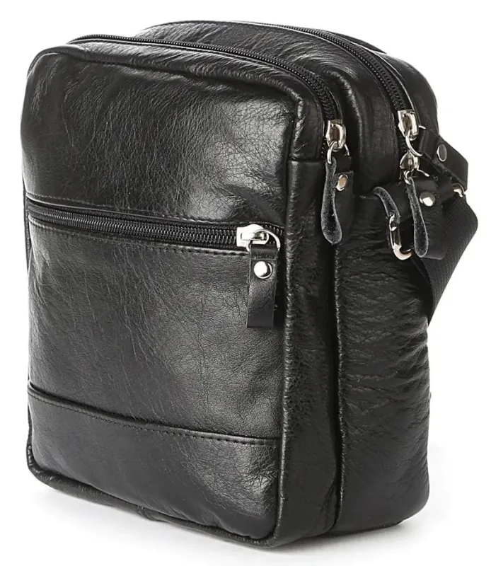 Сумка чоловіча SHVIGEL шкіряна 00926 Чорна