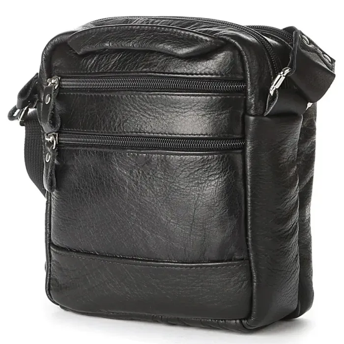 Сумка чоловіча SHVIGEL шкіряна 00926 Чорна