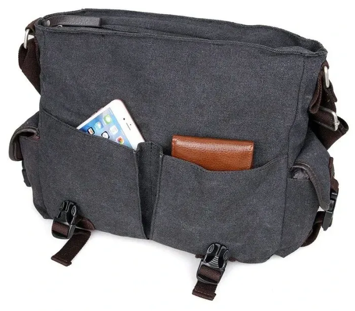 Сумка чоловіча Vintage 14413 сіра