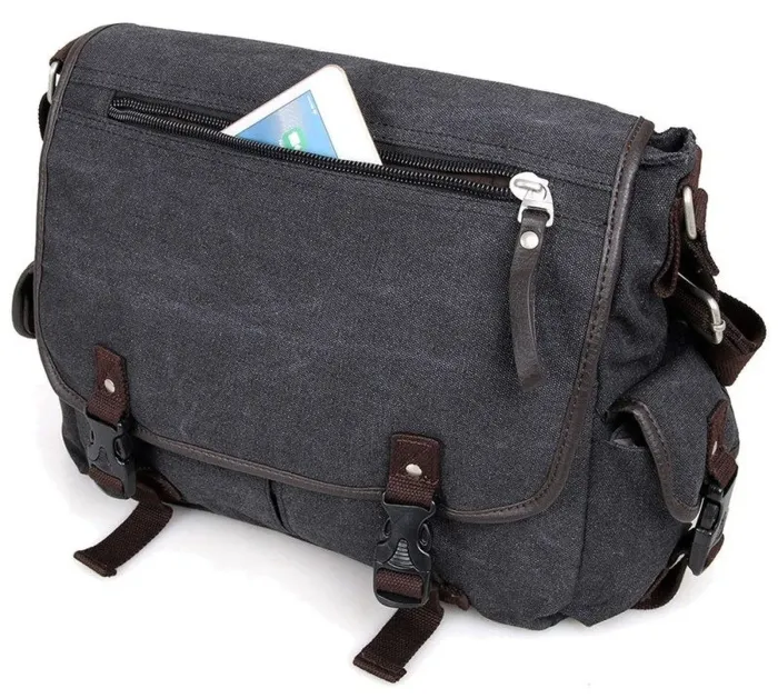 Сумка чоловіча Vintage 14413 сіра