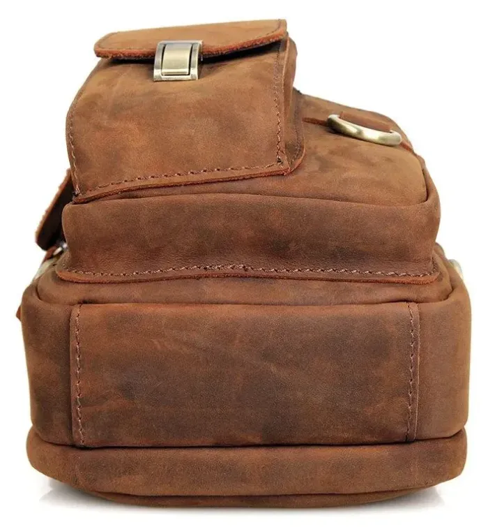 Сумка чоловіча Vintage 14416 у вінтажному стилі Коричнева