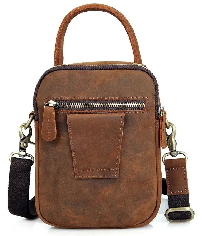 Сумка чоловіча Vintage 14416 у вінтажному стилі Коричнева