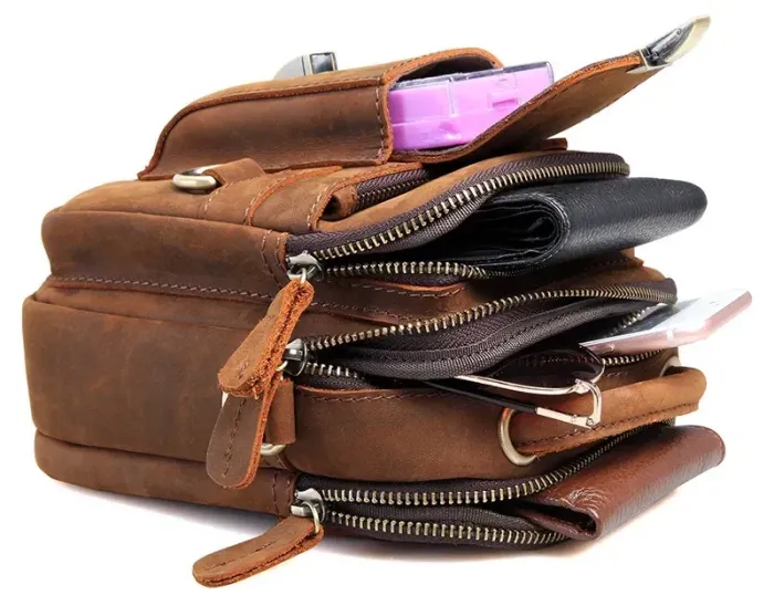 Сумка чоловіча Vintage 14416 у вінтажному стилі Коричнева