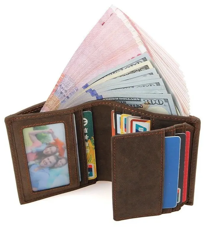 Гаманець чоловічий Vintage 14429 вінтажний стиль Коричневий