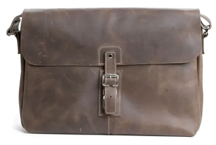 Сумка SHVIGEL 00980 із натуральної вінтажної шкіри Коричнева