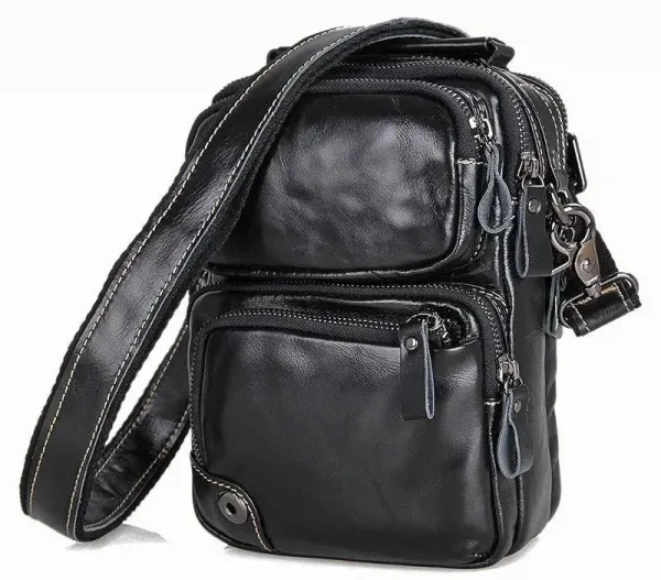 Сумка чоловіча Vintage 14437 Чорна