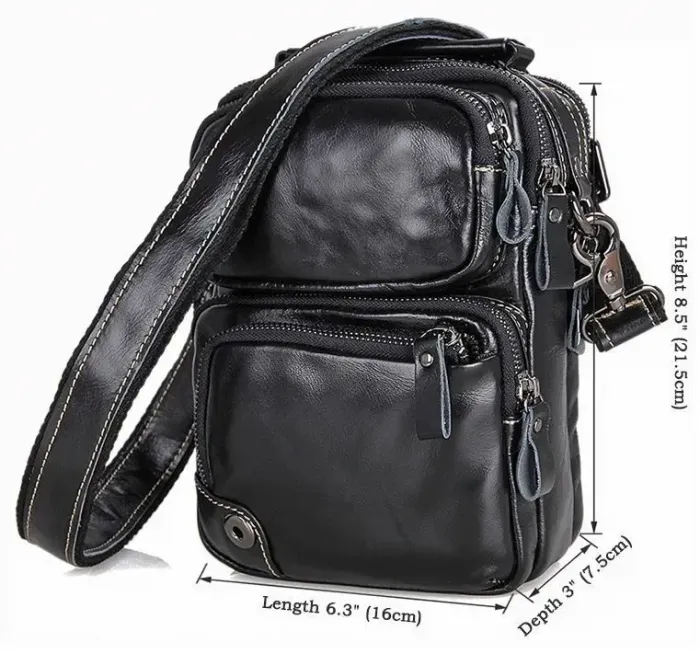 Сумка чоловіча Vintage 14437 Чорна