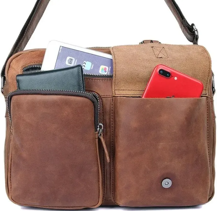 Сумка чоловіча Vintage 14466 Коричнева