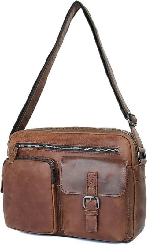 Сумка чоловіча Vintage 14466 Коричнева