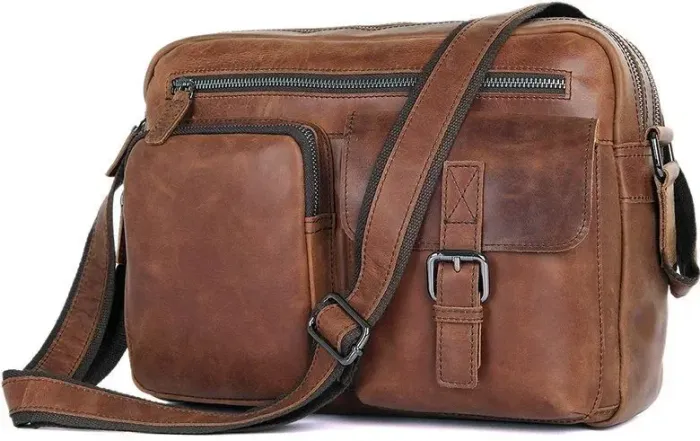 Сумка чоловіча Vintage 14466 Коричнева