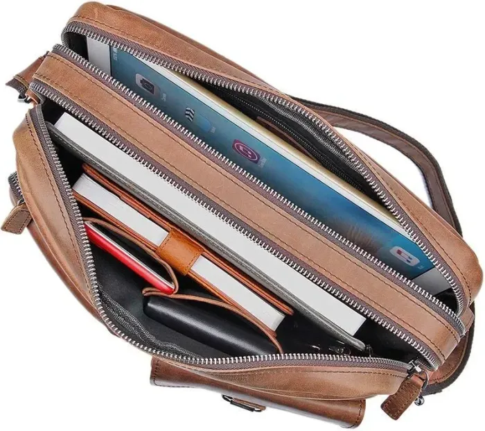 Сумка чоловіча Vintage 14466 Коричнева