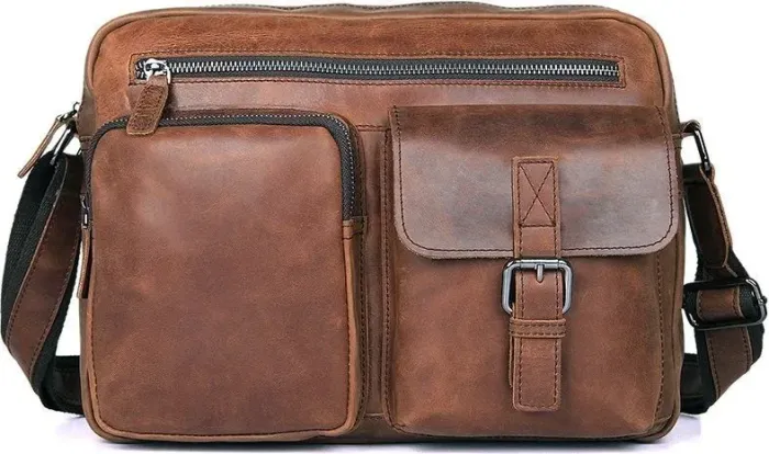 Сумка чоловіча Vintage 14466 Коричнева