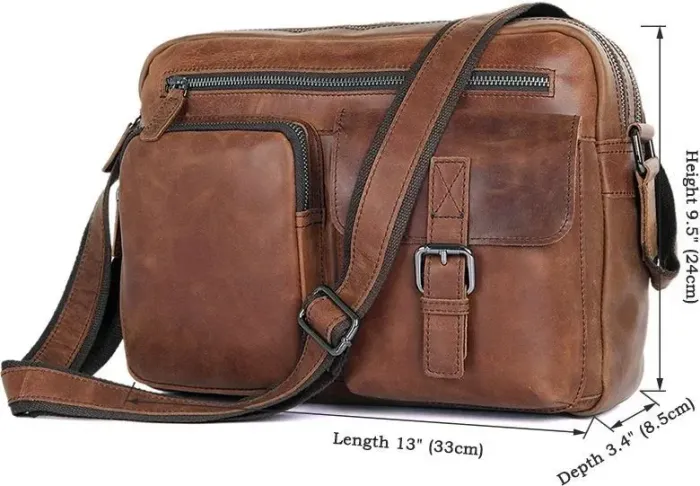 Сумка чоловіча Vintage 14466 Коричнева