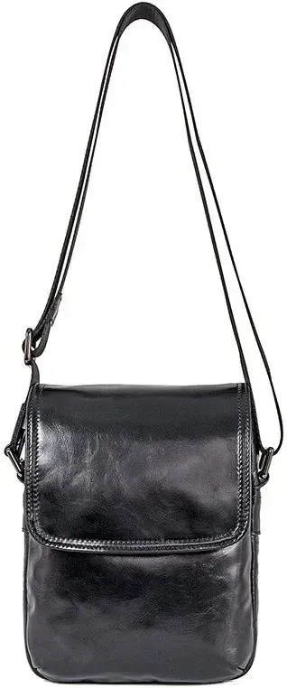 Сумка чоловіча Vintage 14470 шкіряна Чорна