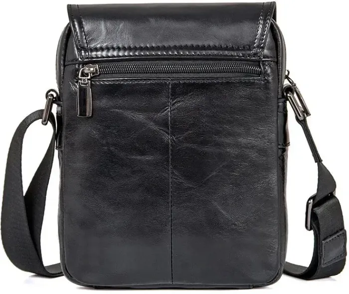 Сумка чоловіча Vintage 14470 шкіряна Чорна