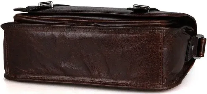 Сумка чоловіча Vintage 14476 шкіряна Коричнева