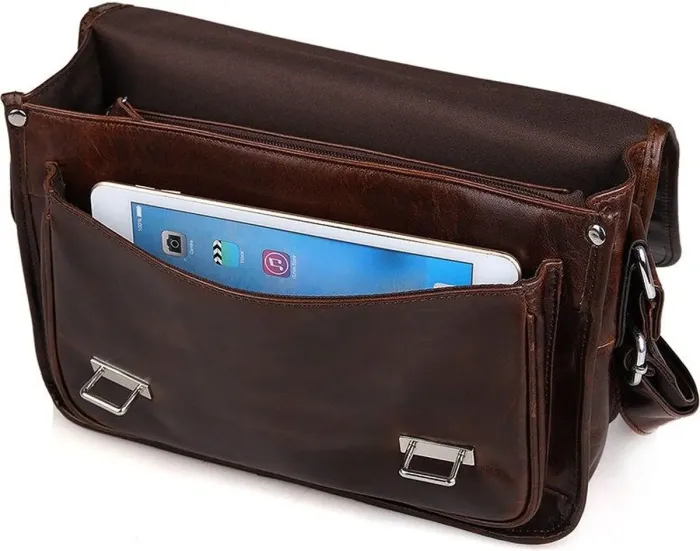 Сумка чоловіча Vintage 14476 шкіряна Коричнева