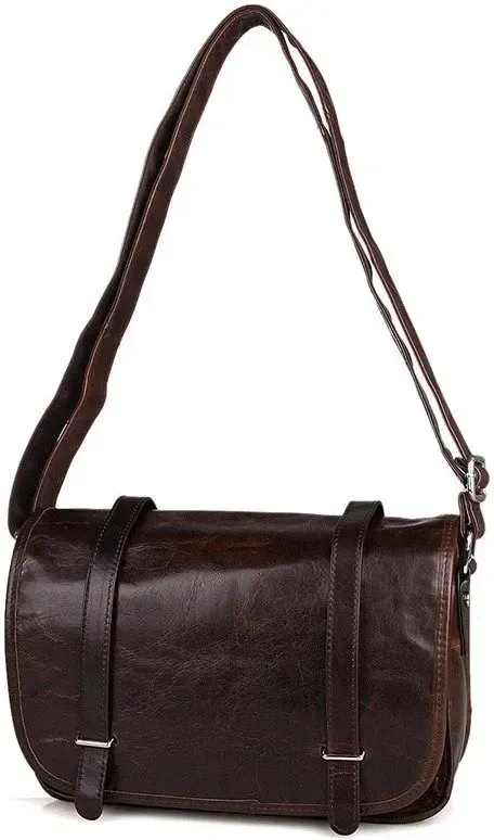 Сумка чоловіча Vintage 14476 шкіряна Коричнева