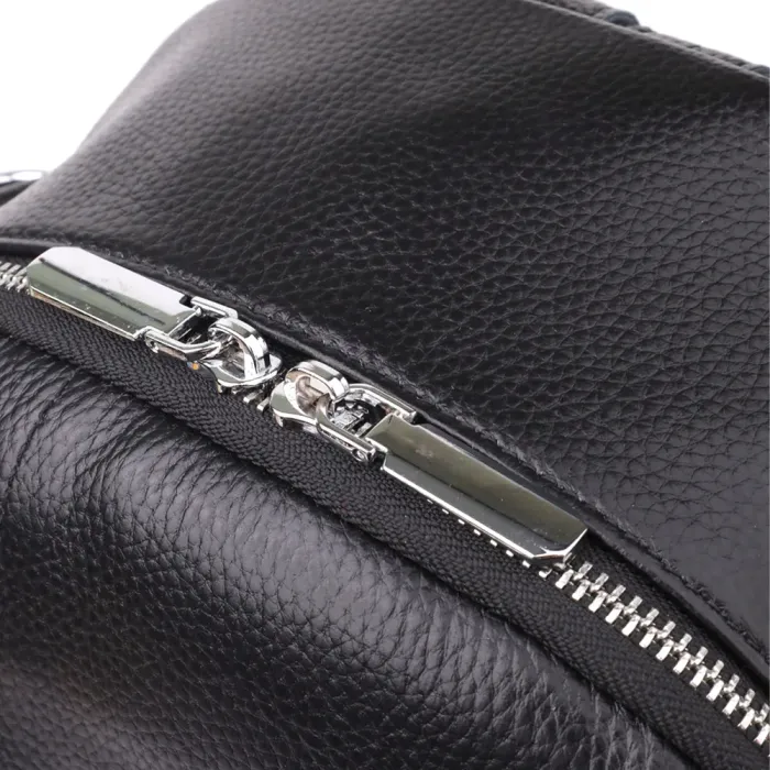 Красивий жіночий рюкзак з натуральної шкіри Vintage 23055 Чорний